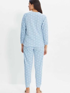 Trendyol Pyžamo  modrosivá / biela