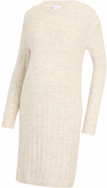 MAMALICIOUS Pletené šaty 'MLBRENDA'  krémová