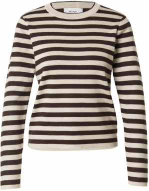 NÜMPH Sveter  béžová / tmavohnedá