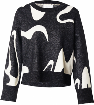 NÜMPH Sveter 'NUMITZY'  čierna / biela