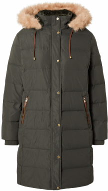 Lauren Ralph Lauren Plus Zimný kabát  tmavozelená