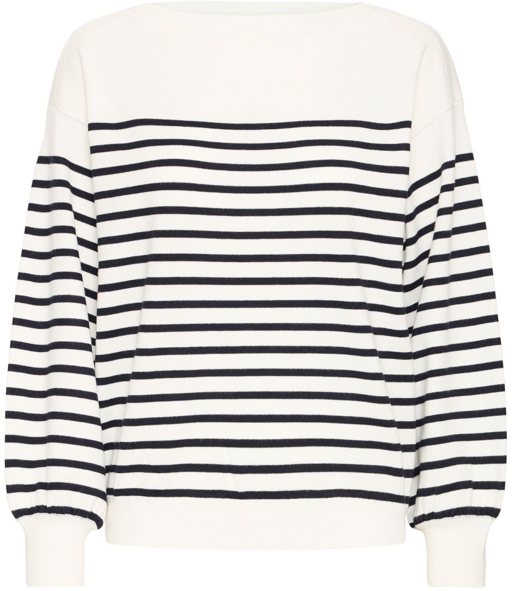 ICHI Sveter 'IHLULS'  námornícka modrá / biela