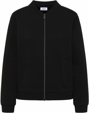 CECIL Tepláková bunda  čierna