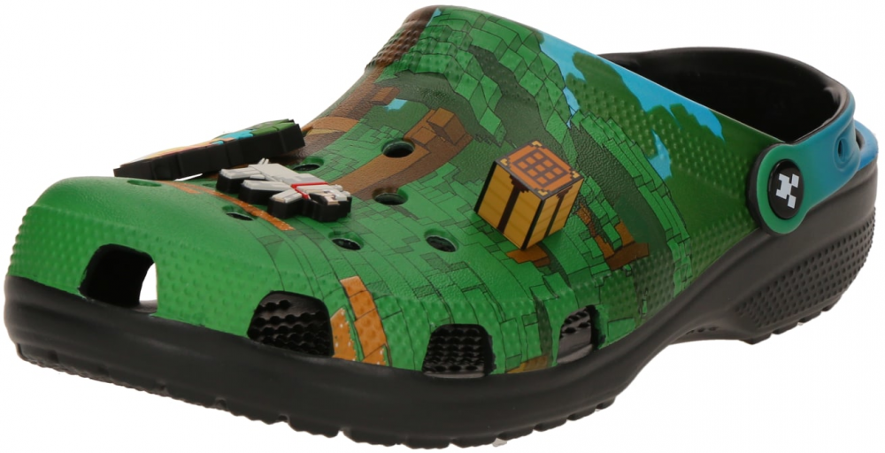 Crocs Dreváky 'Minecraft'  hnedá / svetlosivá / jedľová / čierna