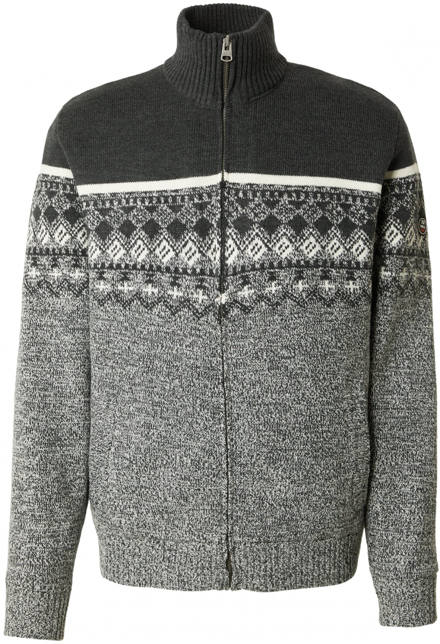 Jack's Kardigán  tmavosivá / sivá melírovaná / biela