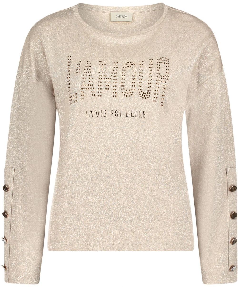 Cartoon Mikina  tmavobéžová / zlatá