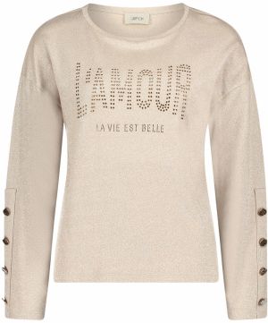 Cartoon Mikina  tmavobéžová / zlatá