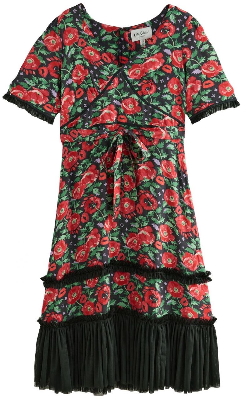 Cath Kidston Letné šaty  zelená / červená / čierna