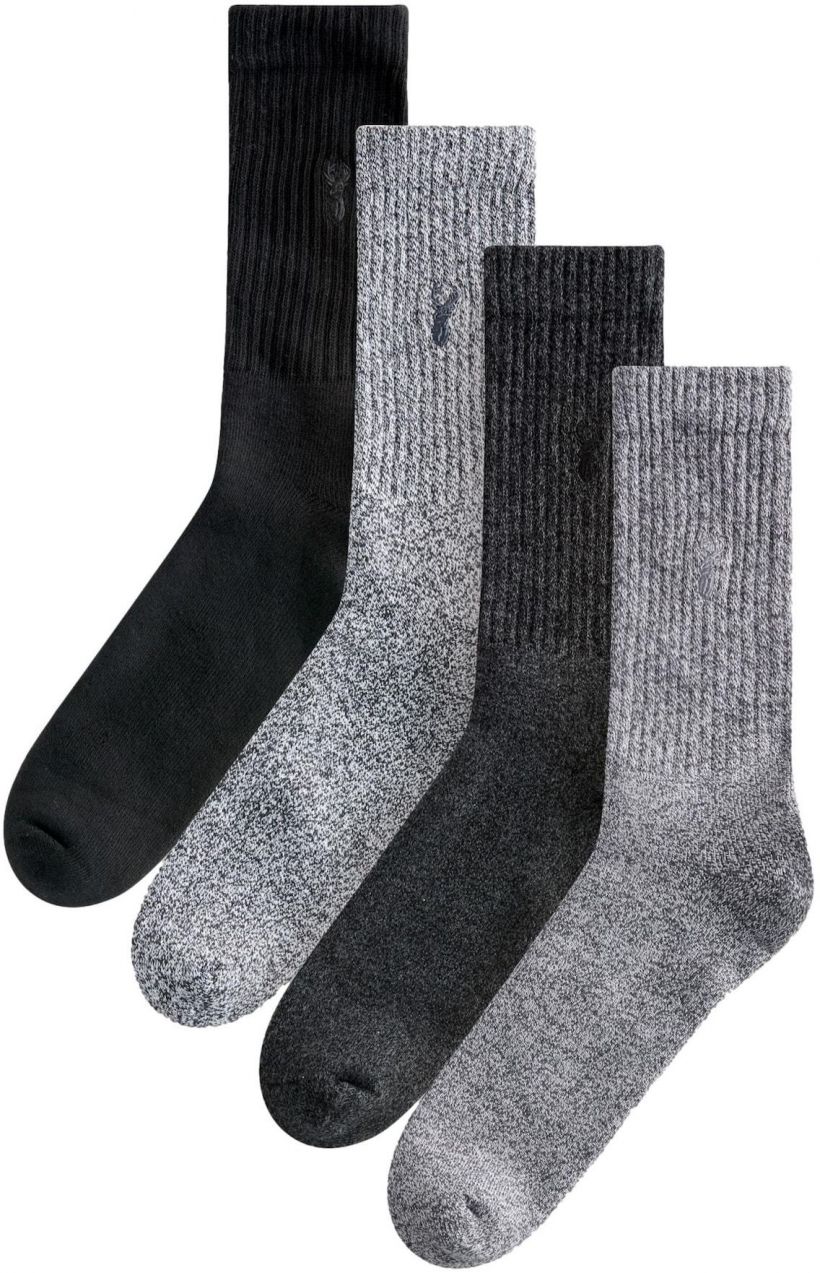 Next Ponožky  tmavosivá / sivá melírovaná / čierna