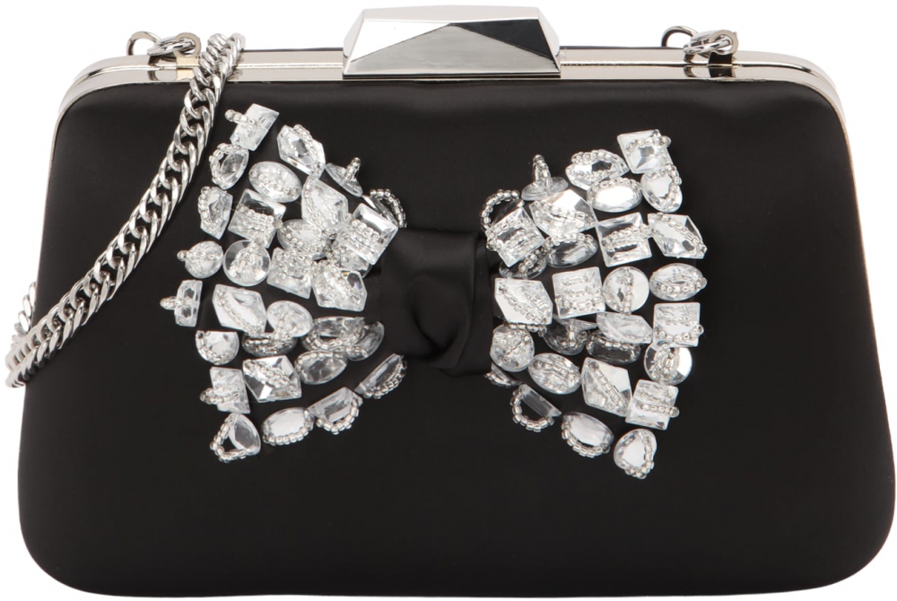 STEVE MADDEN Listová kabelka 'Loan'  čierna / strieborná