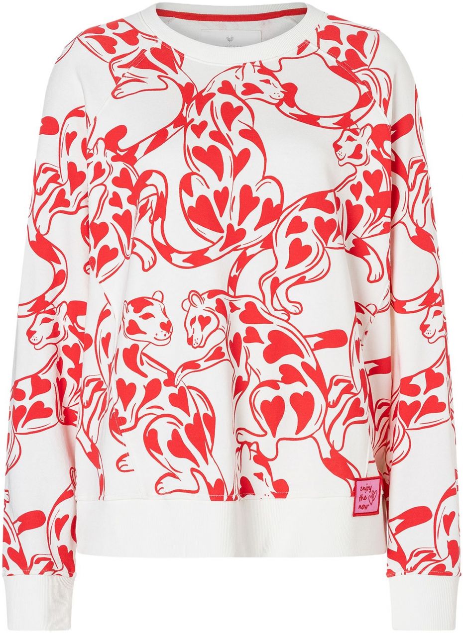 LIEBLINGSSTÜCK Mikina 'Lana'  červená / šedobiela