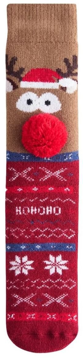 Next Ponožky  hnedá / zelená / červená