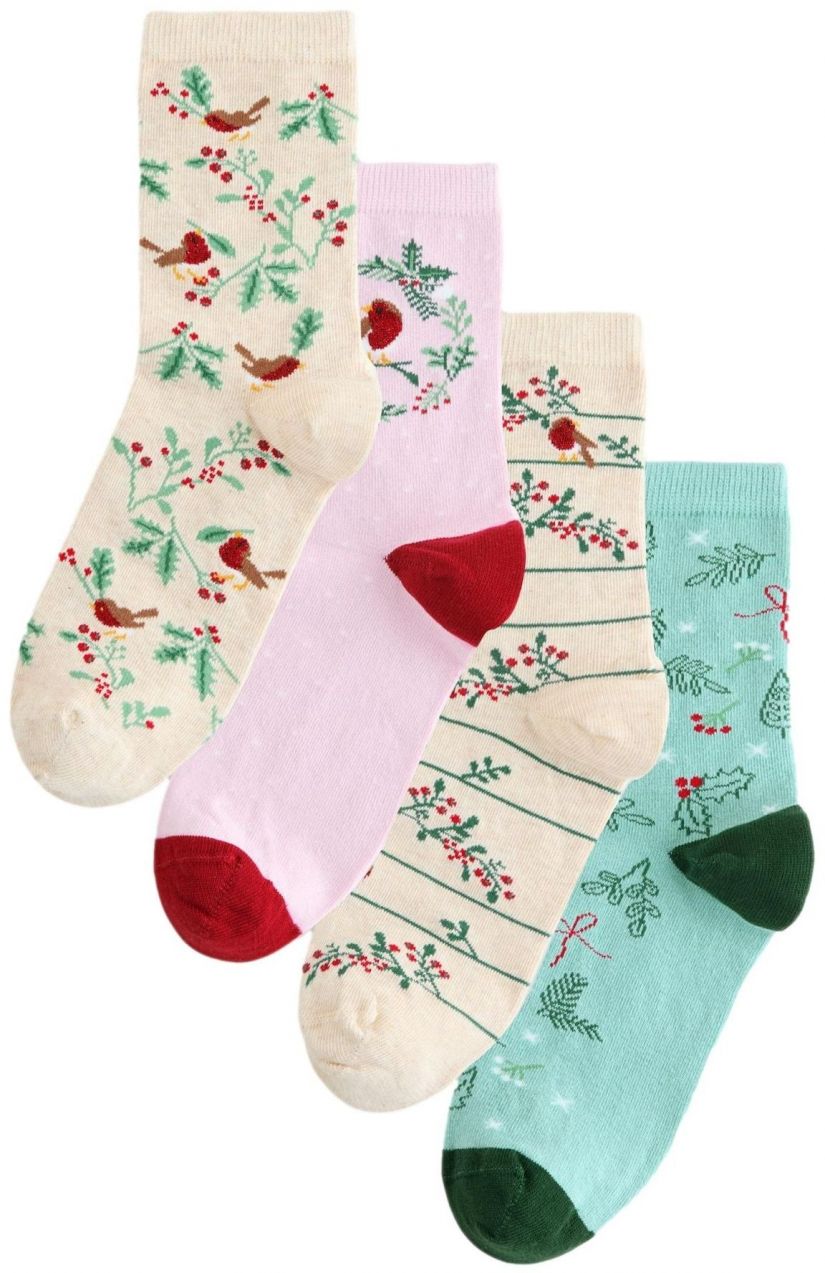 Next Ponožky  svetlobéžová / tyrkysová / tmavozelená / pastelovo ružová