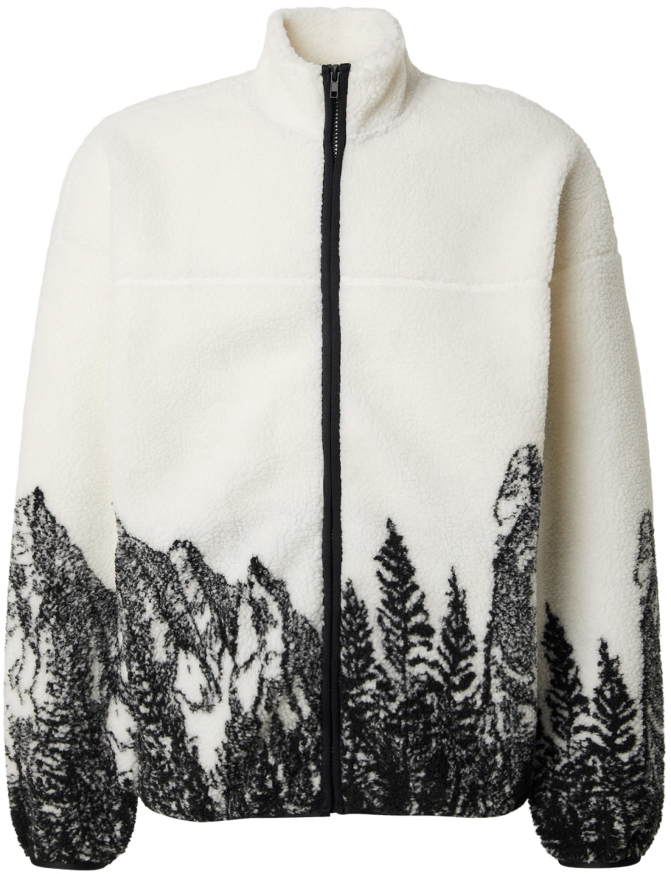 Only & Sons Flisová bunda 'ONSJAMES'  krémová / čierna