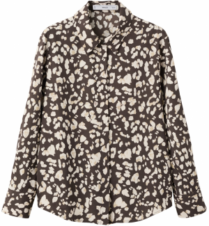 MANGO Blúzka  béžová / hnedá / šedobiela