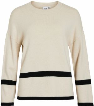 VILA Sveter 'VIRil'  piesková / čierna