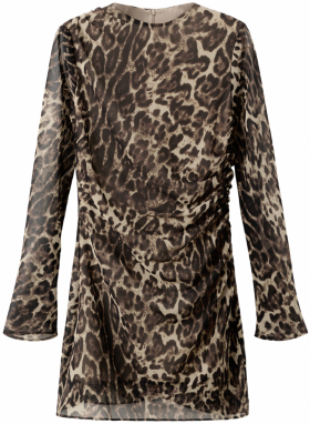 MANGO Šaty 'OLBIA'  čokoládová / kapučíno / čierna