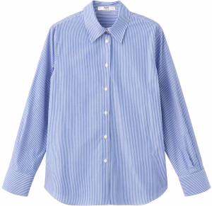 MANGO Blúzka  svetlomodrá / biela