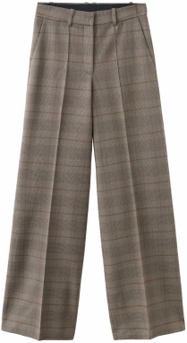 MANGO Nohavice s pukmi 'MONET'  béžová / hnedá / tmavohnedá