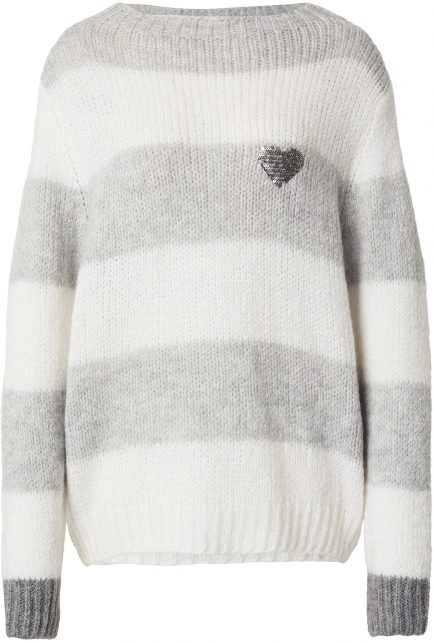 MORE & MORE Sveter  sivá / biela
