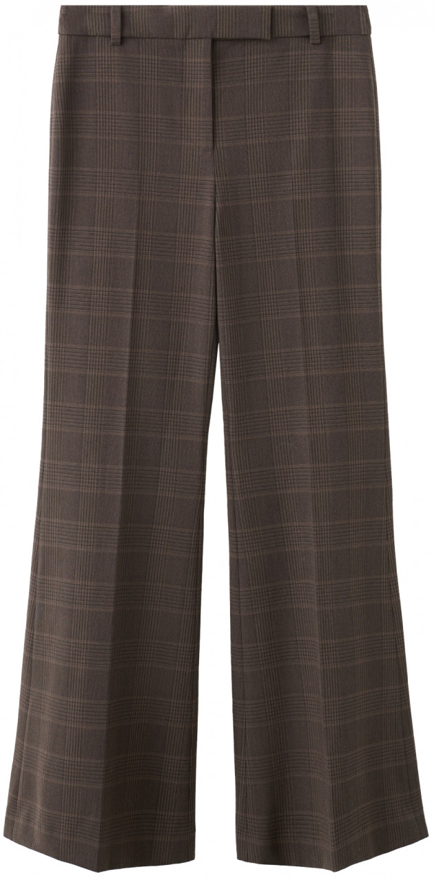 MANGO Nohavice s pukmi  hnedá / čierna