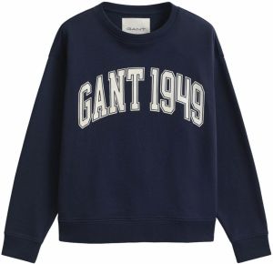 GANT Mikina  námornícka modrá / biela