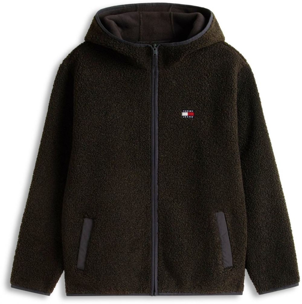 Tommy Jeans Flisová bunda  čierna