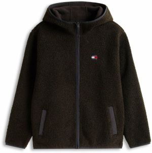 Tommy Jeans Flisová bunda  čierna