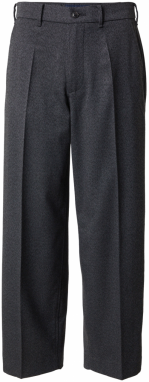 Abercrombie & Fitch Plisované nohavice  čierna melírovaná