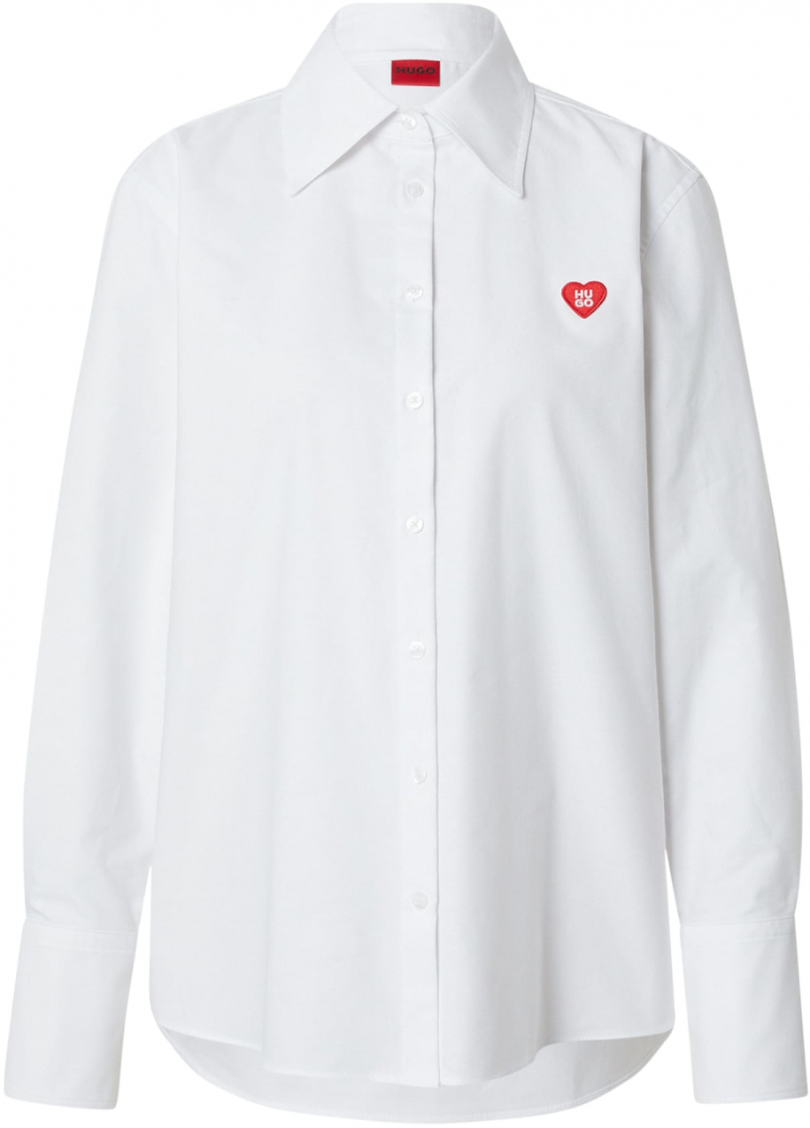 HUGO Blúzka 'Erselia'  červená / biela