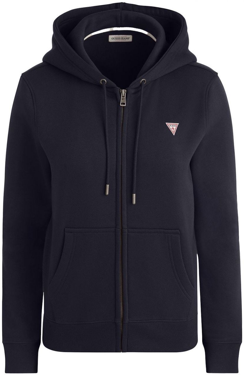 GUESS JEANS Tepláková bunda  námornícka modrá