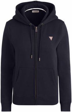 GUESS JEANS Tepláková bunda  námornícka modrá