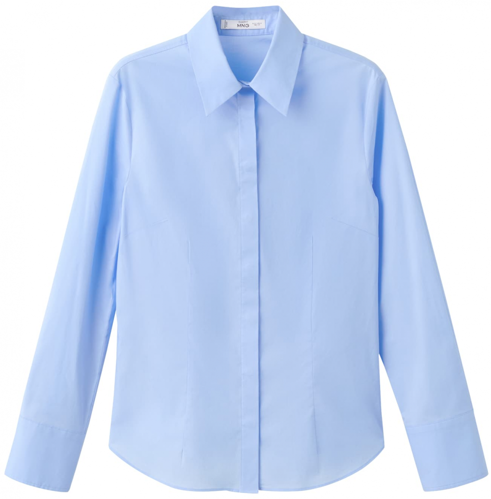 MANGO Blúzka 'SOFIA'  svetlomodrá