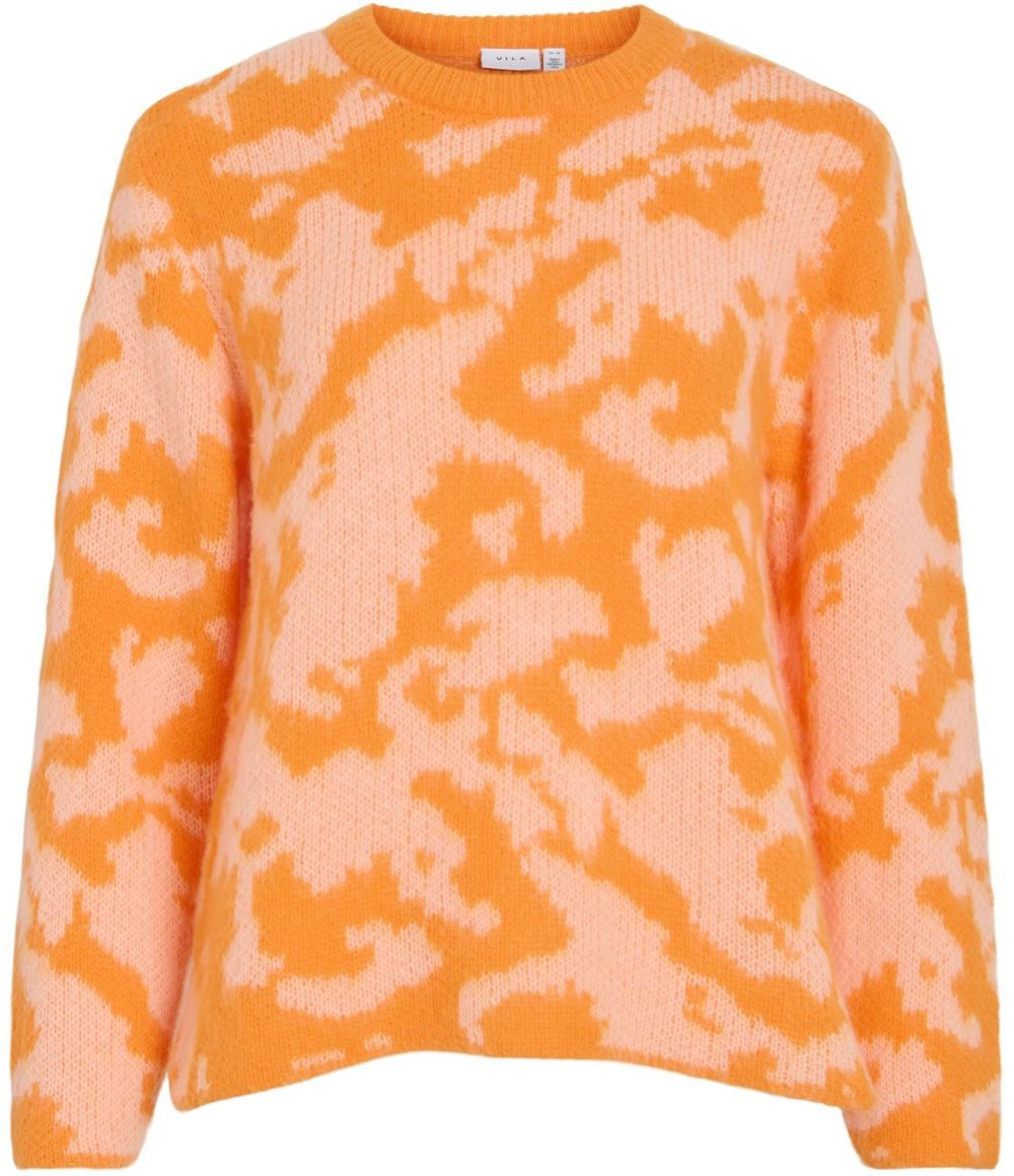 VILA Sveter 'VIMATTA'  béžová / oranžová