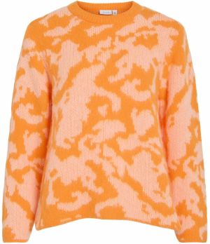 VILA Sveter 'VIMATTA'  béžová / oranžová