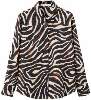 MANGO Blúzka  telová / čierna