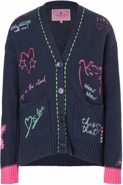 LIEBLINGSSTÜCK Kardigán 'Aruna'  námornícka modrá / svetlomodrá / svetloružová / červená