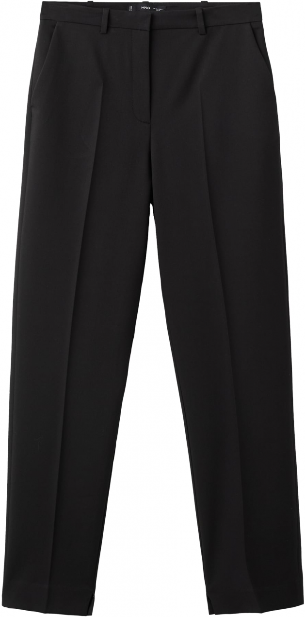 MANGO Nohavice s pukmi  čierna