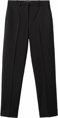 MANGO Nohavice s pukmi  čierna