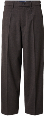 Abercrombie & Fitch Plisované nohavice  tmavohnedá