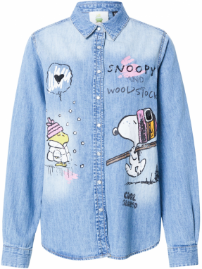 PRINCESS GOES HOLLYWOOD Blúzka 'Snoopy'  modrá denim / ružová / čierna / biela