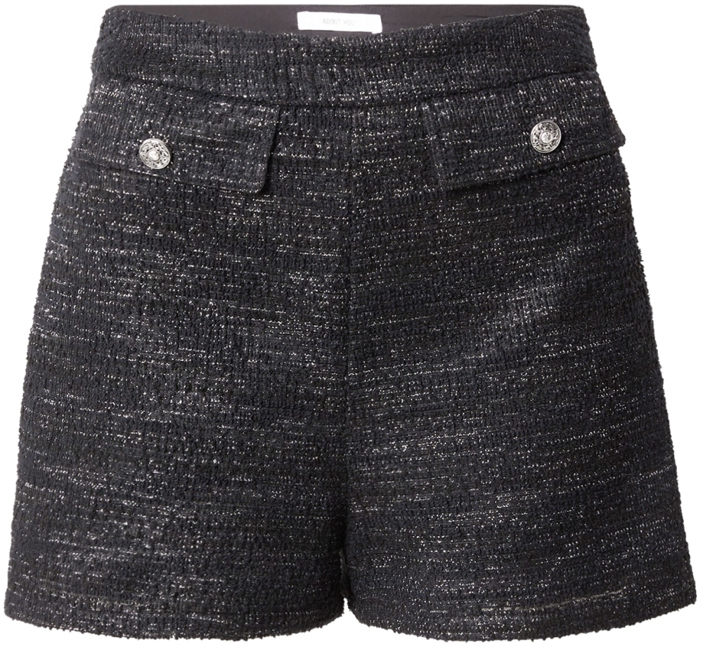 ABOUT YOU Nohavice 'Cim'  čierna / strieborná