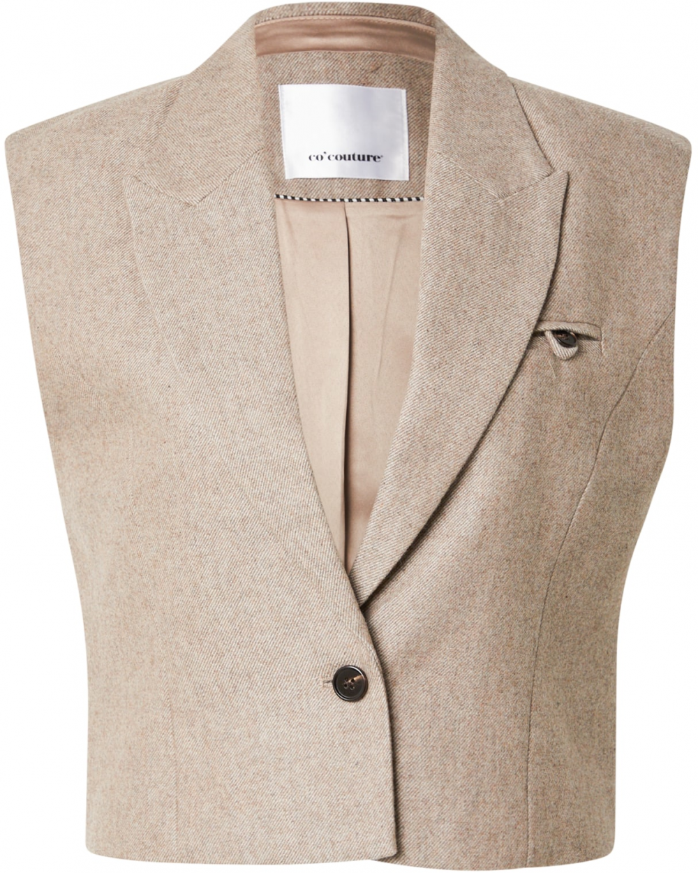 co'couture Vesta k obleku  tmavobéžová