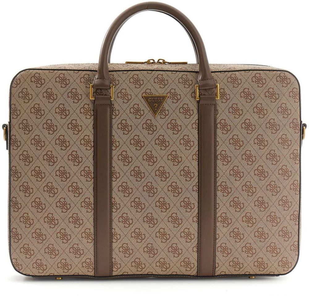 GUESS Taška na notebook 'MILANO'  čokoládová / kapučíno
