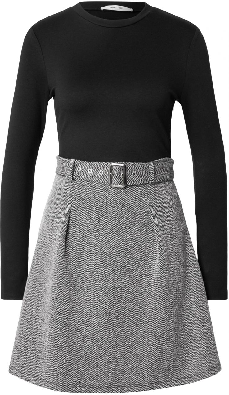 ABOUT YOU Šaty 'Elia'  čierna / biela