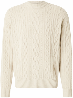 BOSS Sveter 'Kableto'  krémová