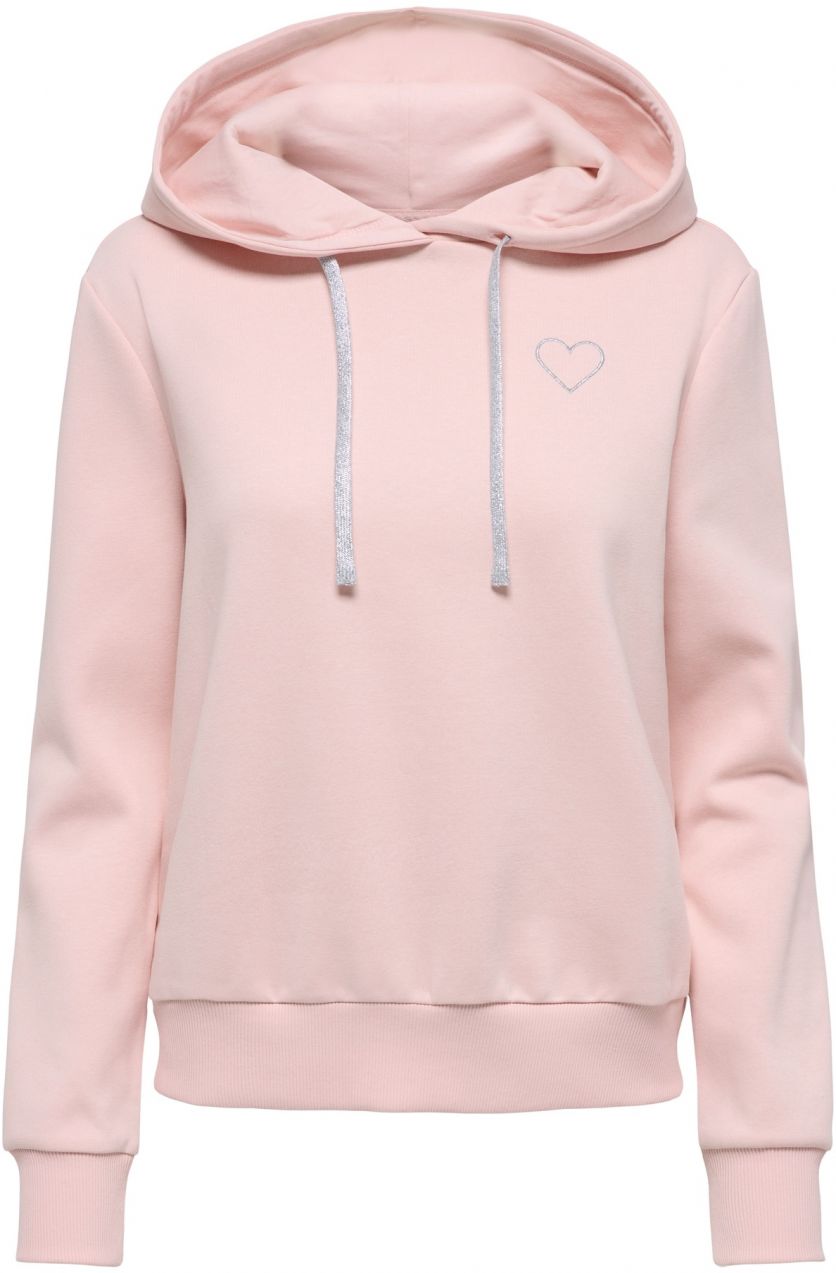 ONLY Mikina 'ONLNOLI'  ružová / strieborná