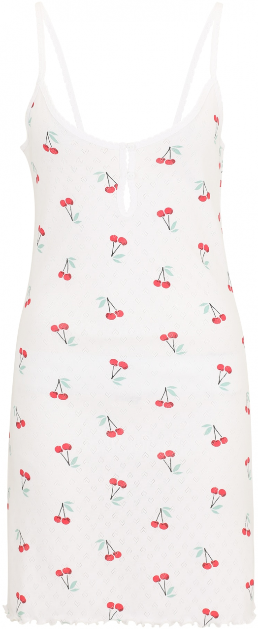 ETAM Nočná košieľka 'CHERRY'  smaragdová / červená / čierna / biela