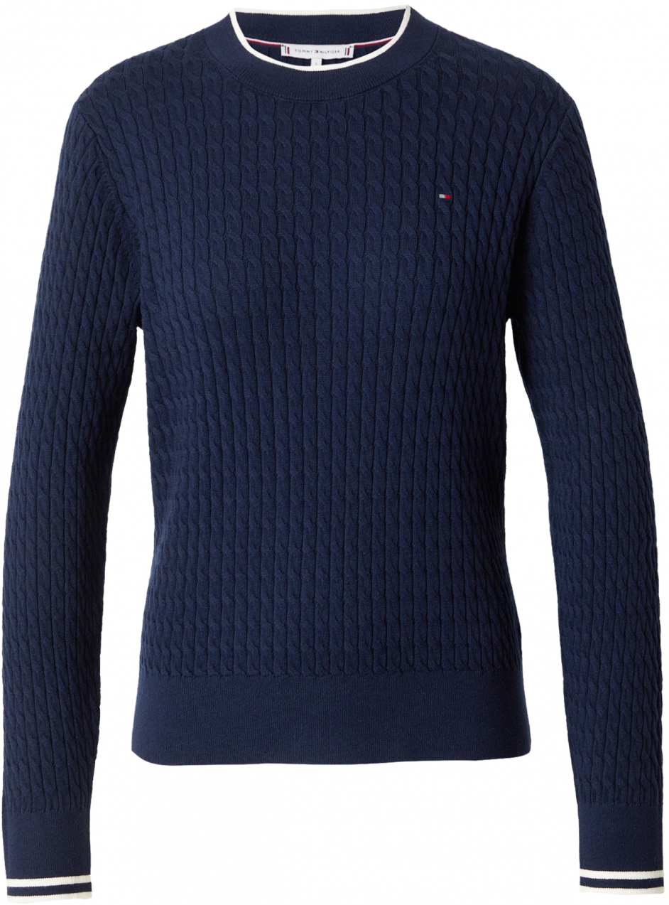 TOMMY HILFIGER Sveter  námornícka modrá / biela