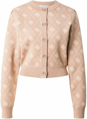 GUESS Kardigán 'SARAH'  kapučíno / biela